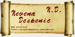 Nevena Despenić vizit kartica